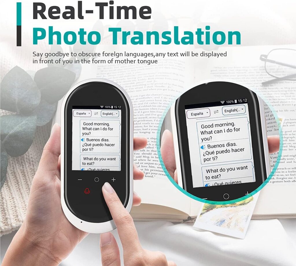 Language Translator Device Two-Way Instant Translator Device 106 Languages Support Voice  Text  Offline  Photo Translation High Accuracy Voice Translator Device for Travel Learning Business